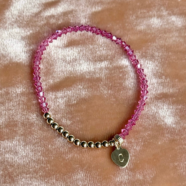 ROSE LITTLE GIRL & BABY | SWAROVSKI CUSTOM INITIAL